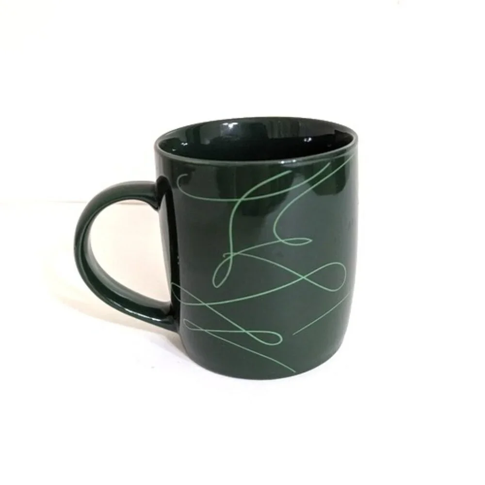 Starbucks 2020 Mermaid Siren‎ Logo Swirl Design Dark Green Mug 12oz